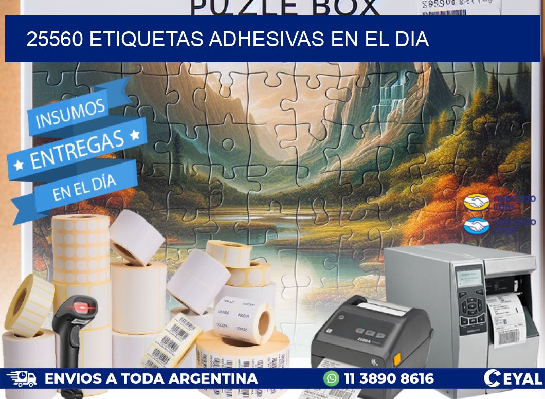 25560 Etiquetas adhesivas en el dia
