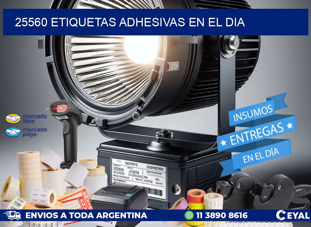 25560 Etiquetas adhesivas en el dia