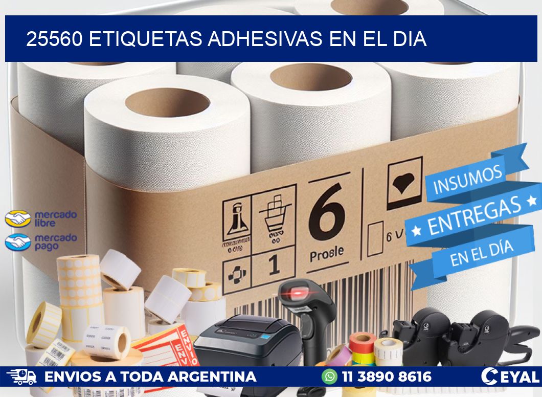 25560 Etiquetas adhesivas en el dia