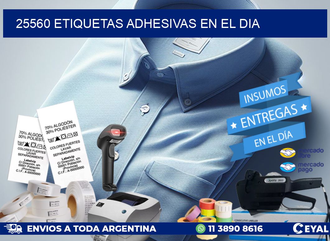 25560 Etiquetas adhesivas en el dia