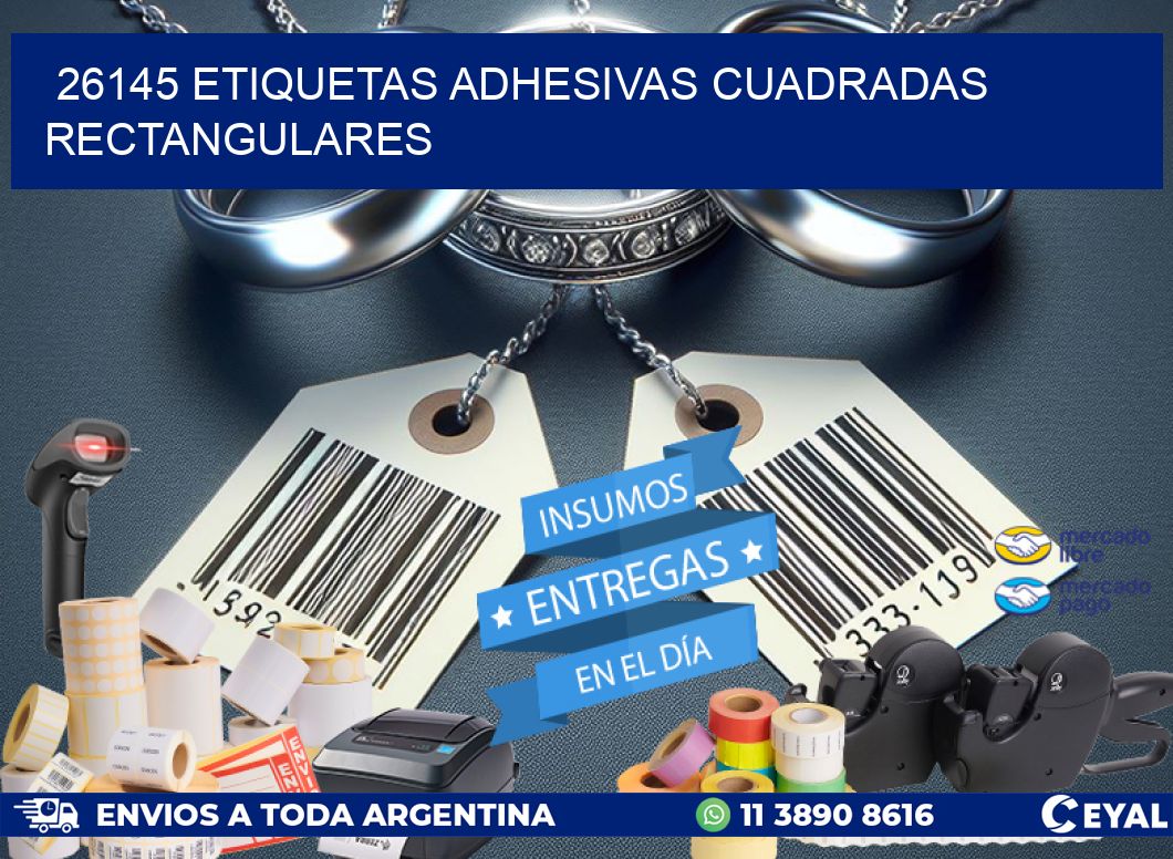 26145 ETIQUETAS ADHESIVAS CUADRADAS RECTANGULARES