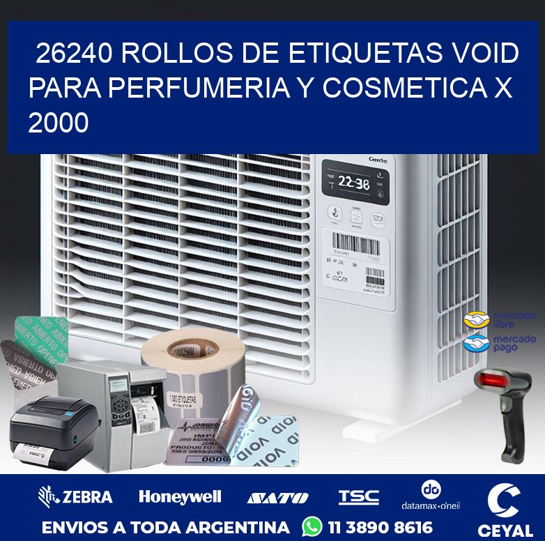 26240 ROLLOS DE ETIQUETAS VOID PARA PERFUMERIA Y COSMETICA X 2000