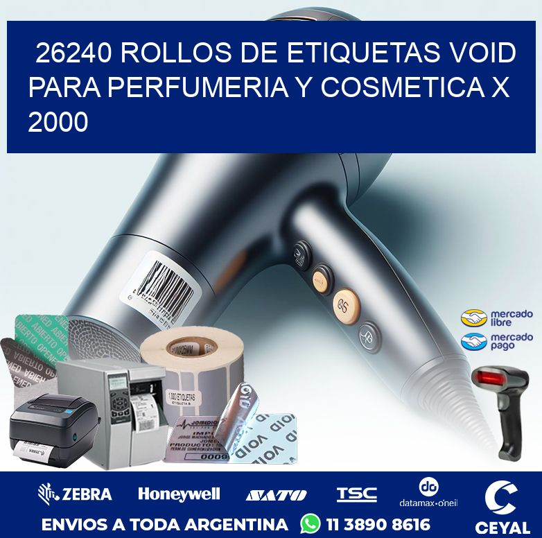 26240 ROLLOS DE ETIQUETAS VOID PARA PERFUMERIA Y COSMETICA X 2000