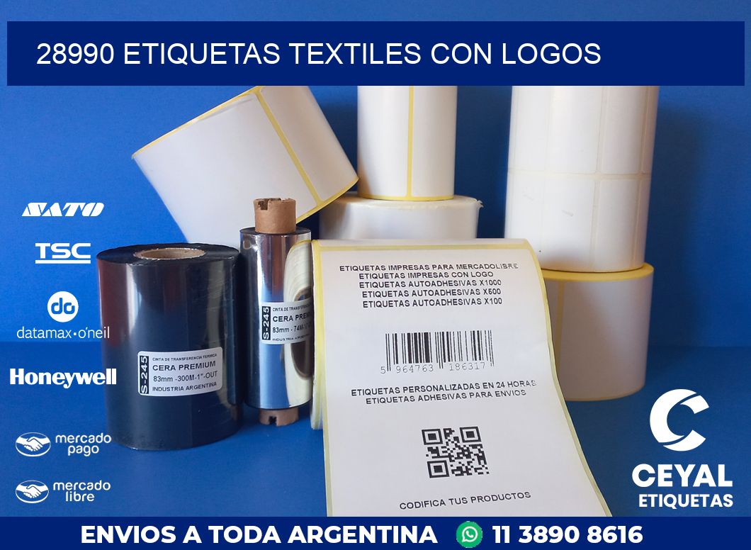 28990 ETIQUETAS TEXTILES CON LOGOS