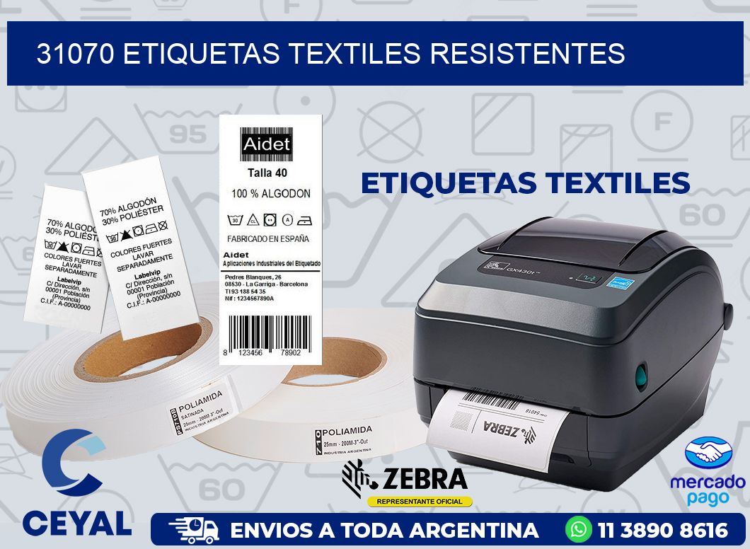 31070 ETIQUETAS TEXTILES RESISTENTES