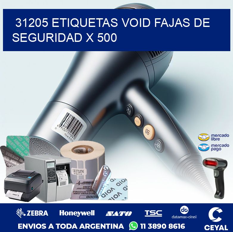 31205 ETIQUETAS VOID FAJAS DE SEGURIDAD X 500