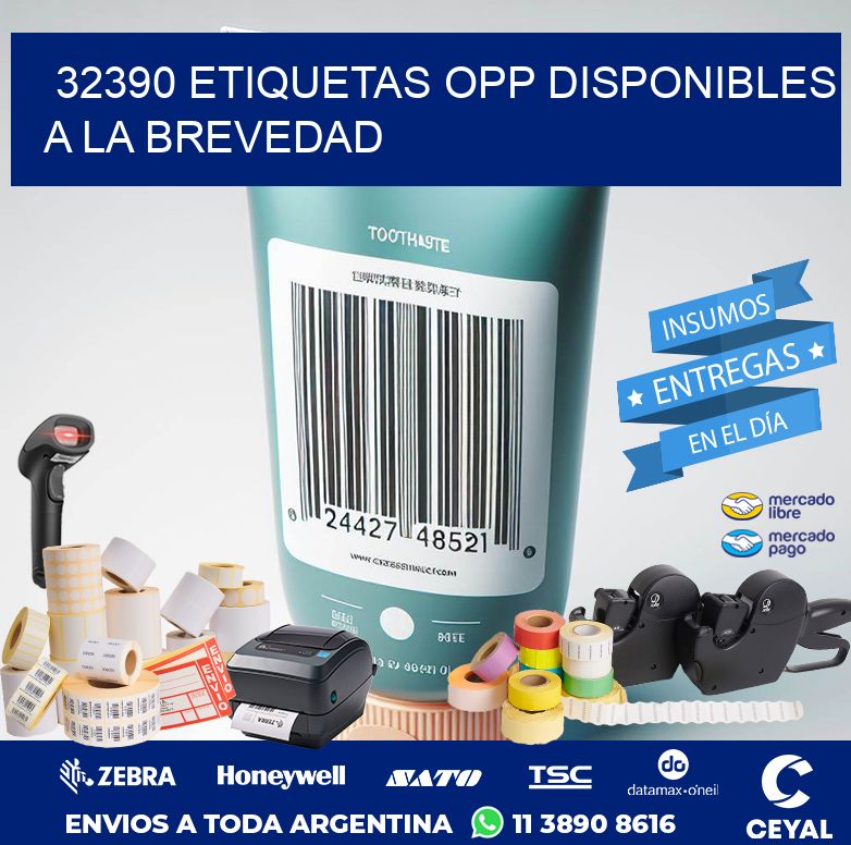 32390 ETIQUETAS OPP DISPONIBLES A LA BREVEDAD