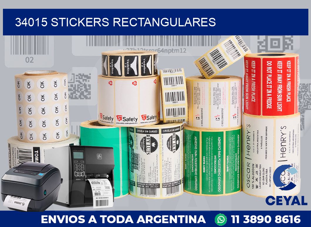 34015 Stickers rectangulares