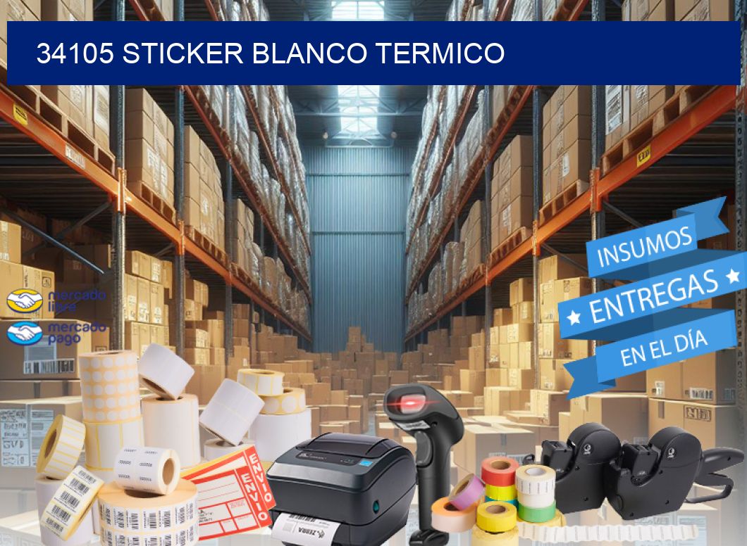 34105 sticker blanco termico