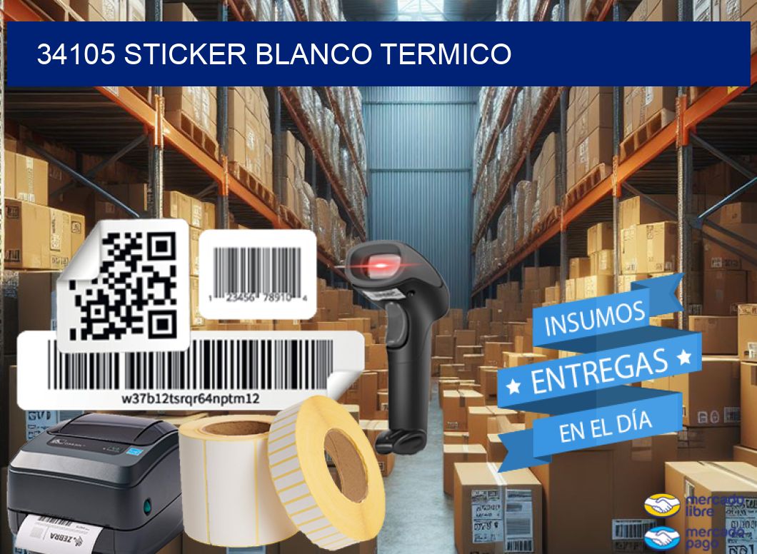34105 sticker blanco termico