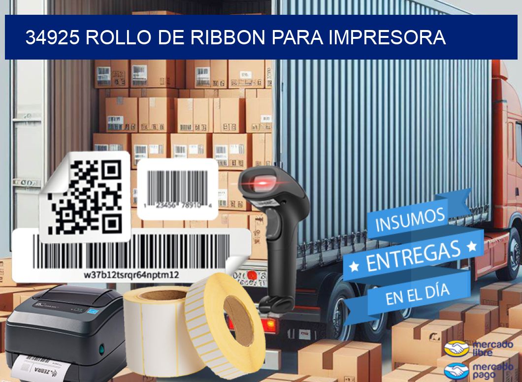 34925 ROLLO DE RIBBON PARA IMPRESORA