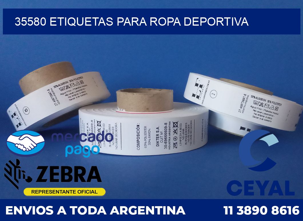 35580 ETIQUETAS PARA ROPA DEPORTIVA