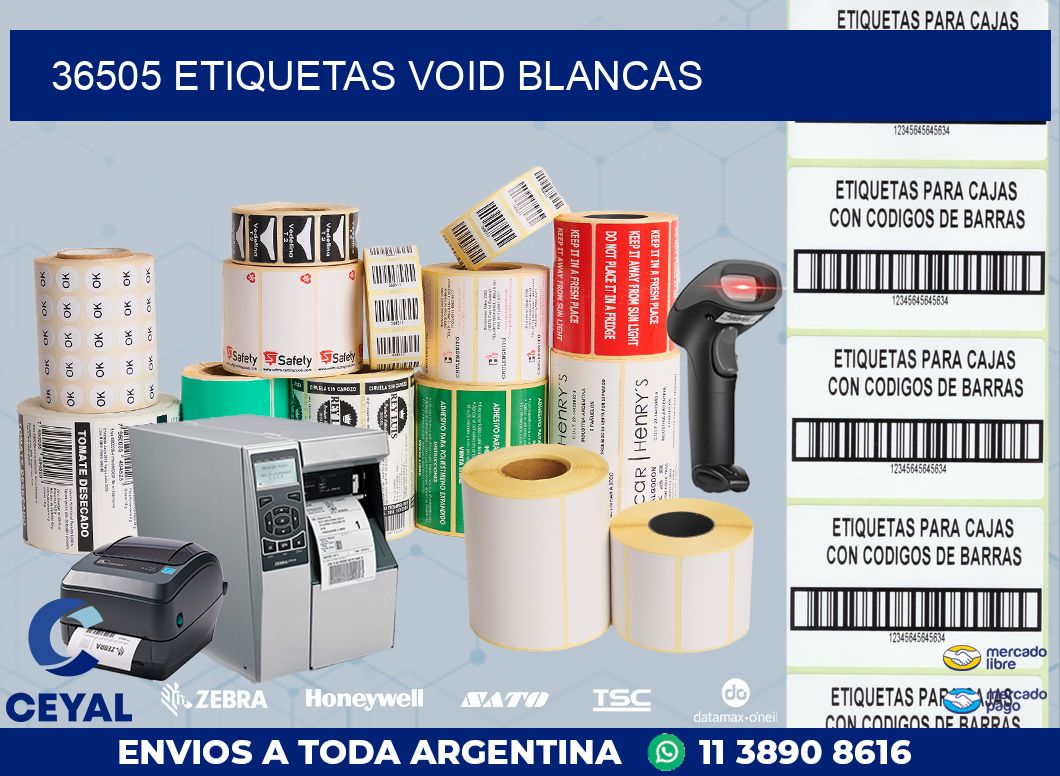 36505 ETIQUETAS VOID BLANCAS
