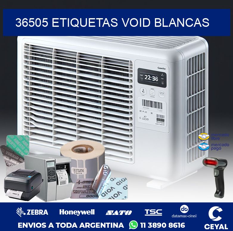 36505 ETIQUETAS VOID BLANCAS