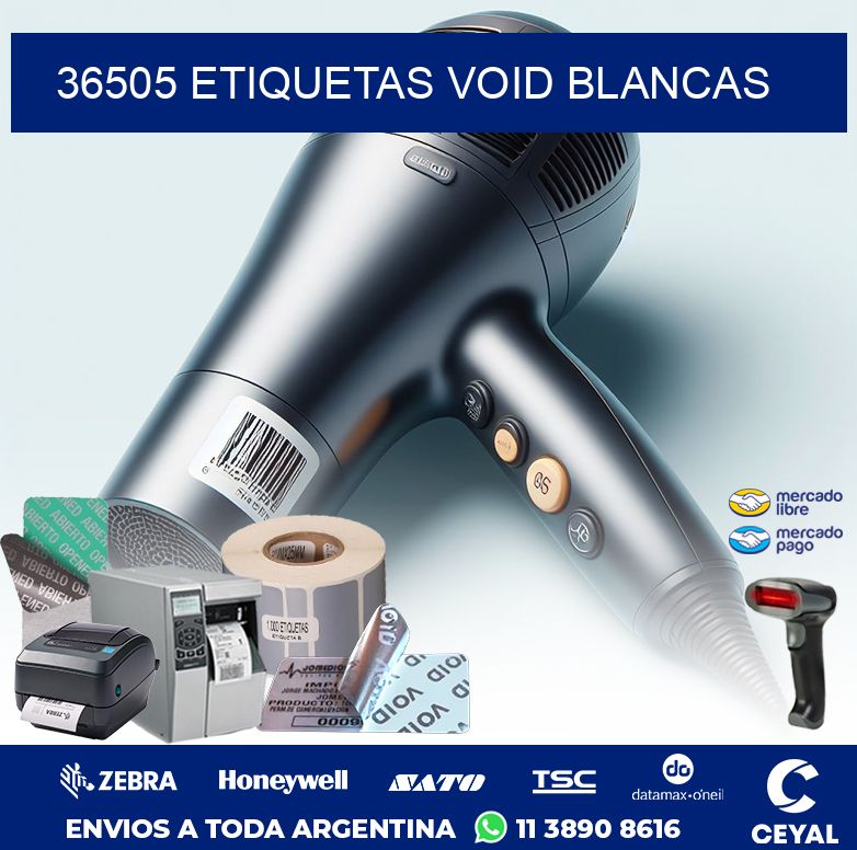 36505 ETIQUETAS VOID BLANCAS