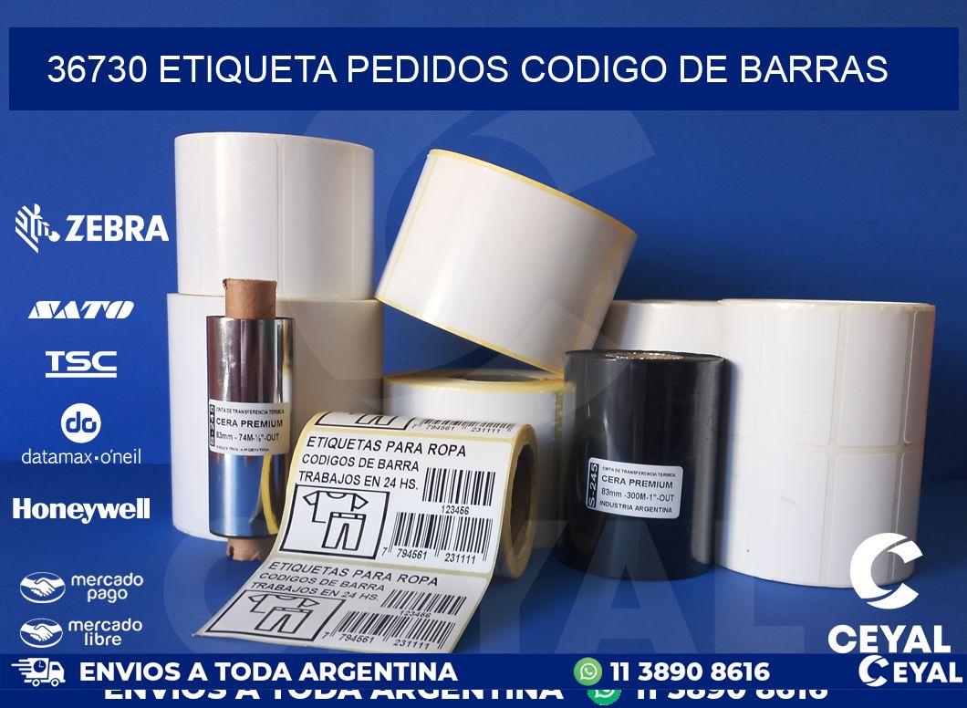 36730 etiqueta pedidos codigo de barras