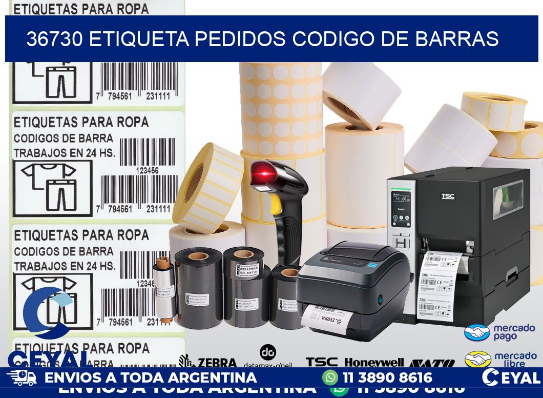 36730 etiqueta pedidos codigo de barras