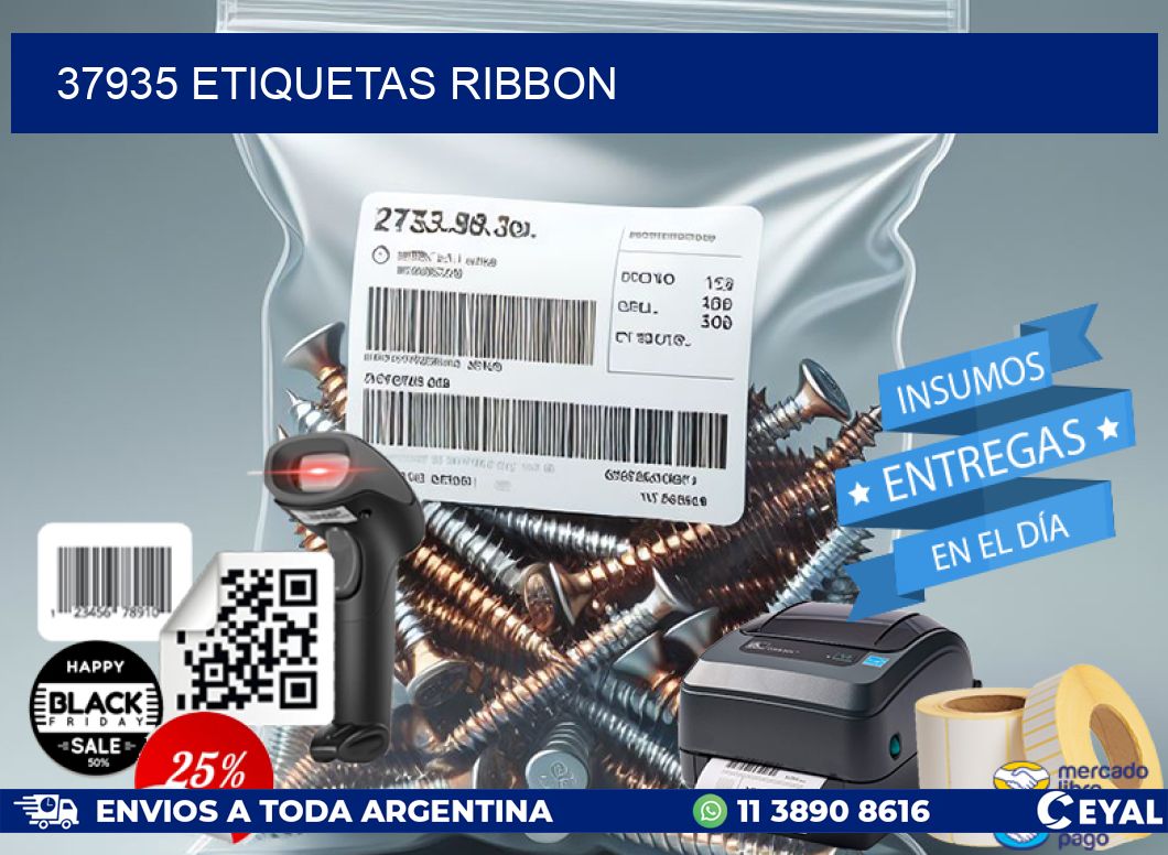 37935 ETIQUETAS RIBBON