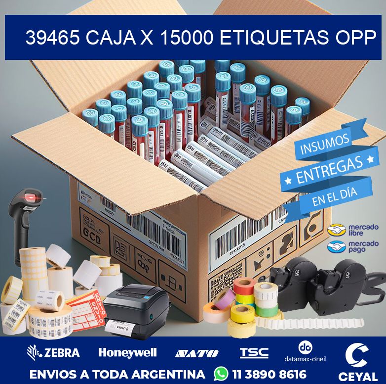 39465 CAJA X 15000 ETIQUETAS OPP