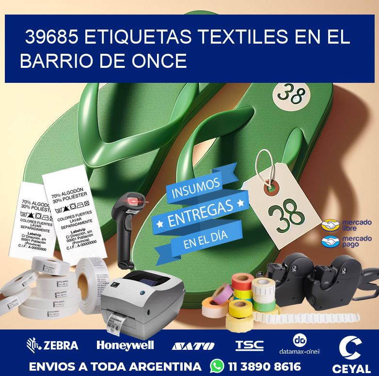 39685 ETIQUETAS TEXTILES EN EL BARRIO DE ONCE