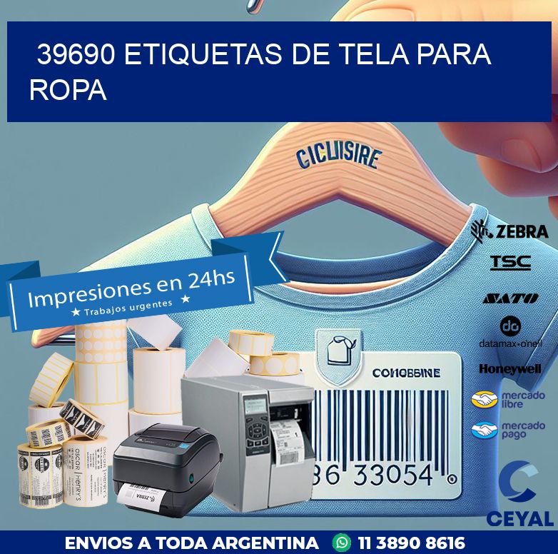 39690 ETIQUETAS DE TELA PARA ROPA
