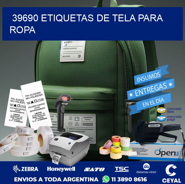 39690 ETIQUETAS DE TELA PARA ROPA