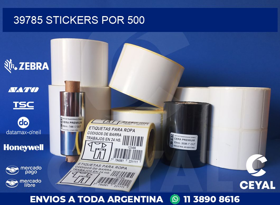 39785 STICKERS POR 500
