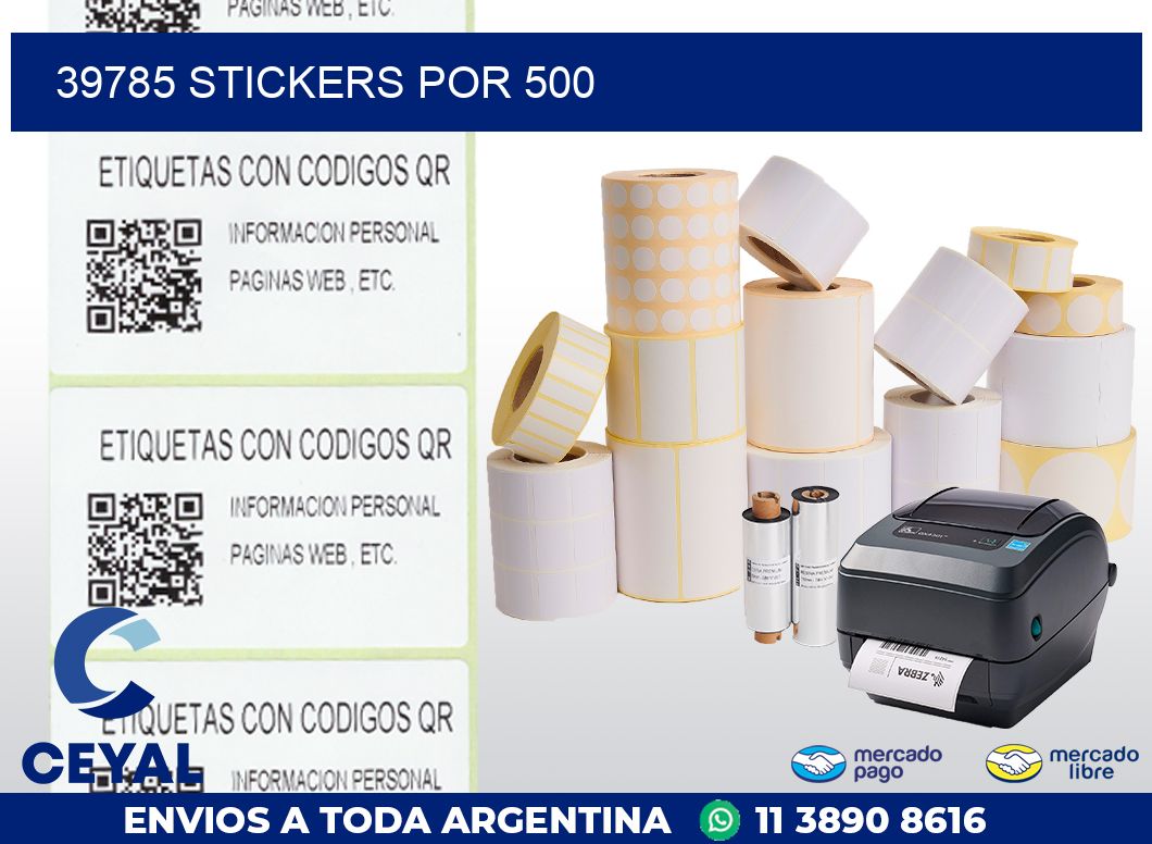 39785 STICKERS POR 500