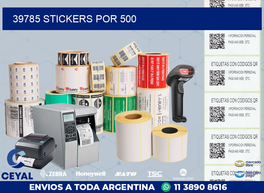 39785 STICKERS POR 500