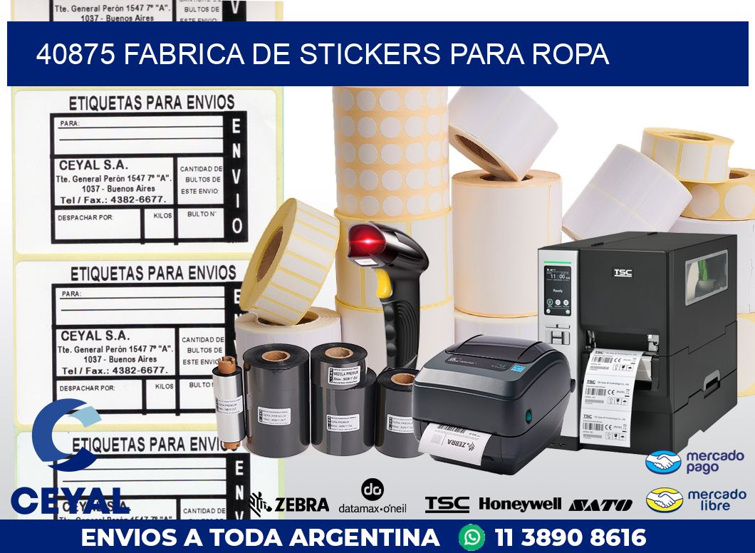 40875 FABRICA DE STICKERS PARA ROPA