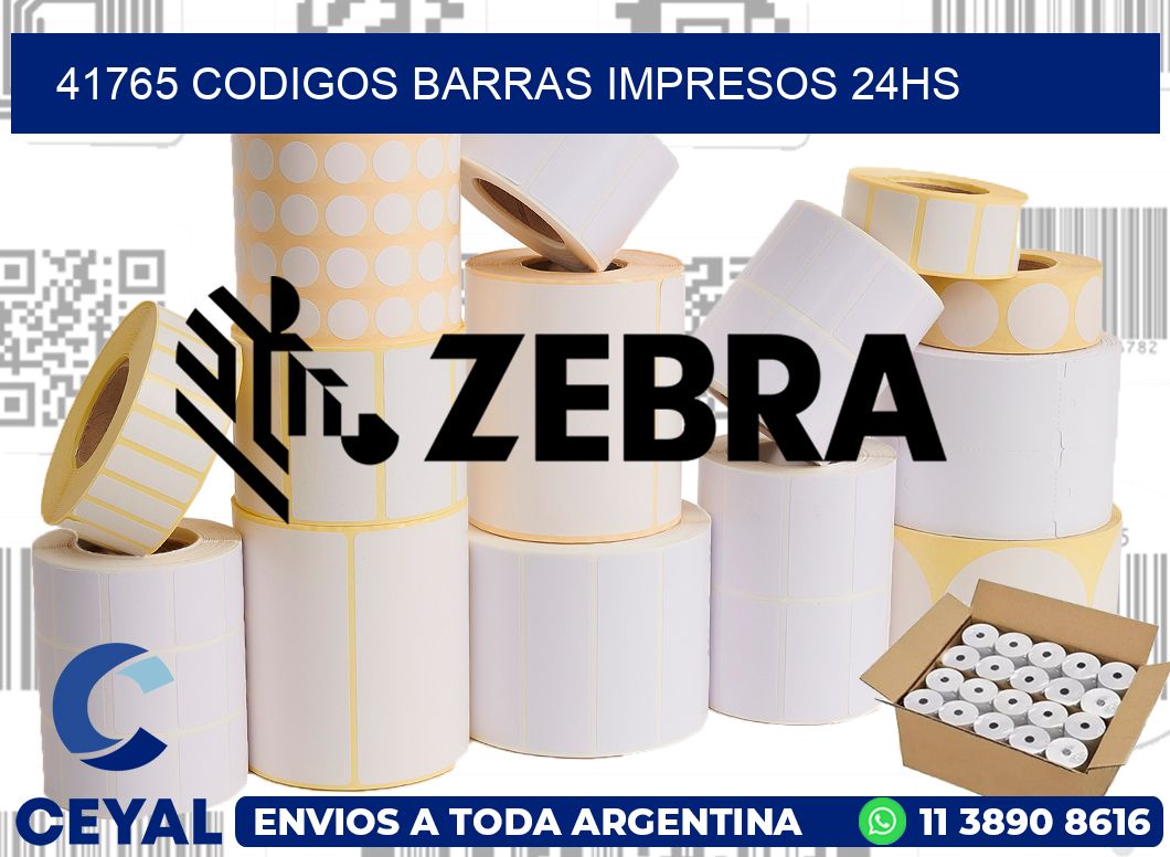 41765 codigos barras impresos 24hs