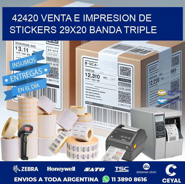 42420 VENTA E IMPRESION DE STICKERS 29X20 BANDA TRIPLE