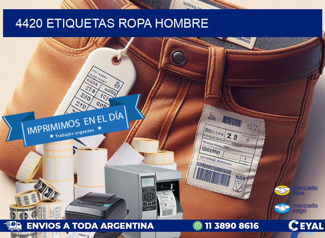 4420 ETIQUETAS ROPA HOMBRE