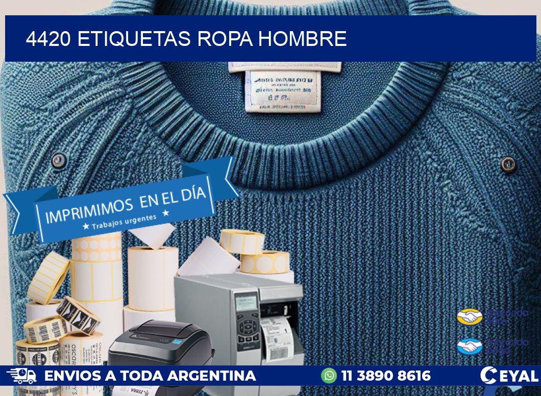 4420 ETIQUETAS ROPA HOMBRE