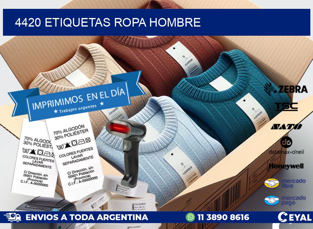4420 ETIQUETAS ROPA HOMBRE