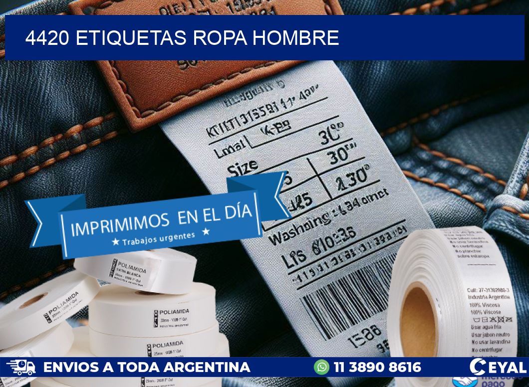 4420 ETIQUETAS ROPA HOMBRE
