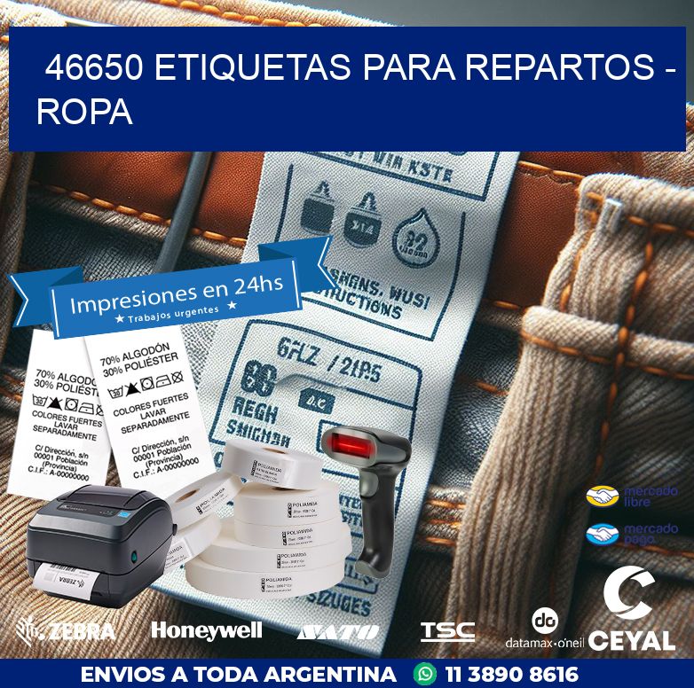 46650 ETIQUETAS PARA REPARTOS - ROPA