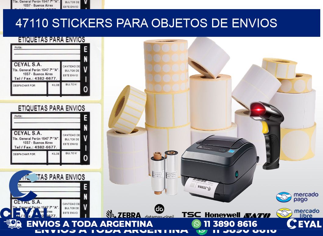 47110 STICKERS PARA OBJETOS DE ENVIOS
