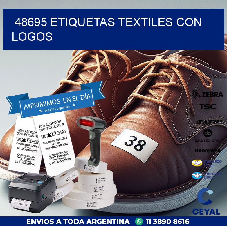 48695 ETIQUETAS TEXTILES CON LOGOS