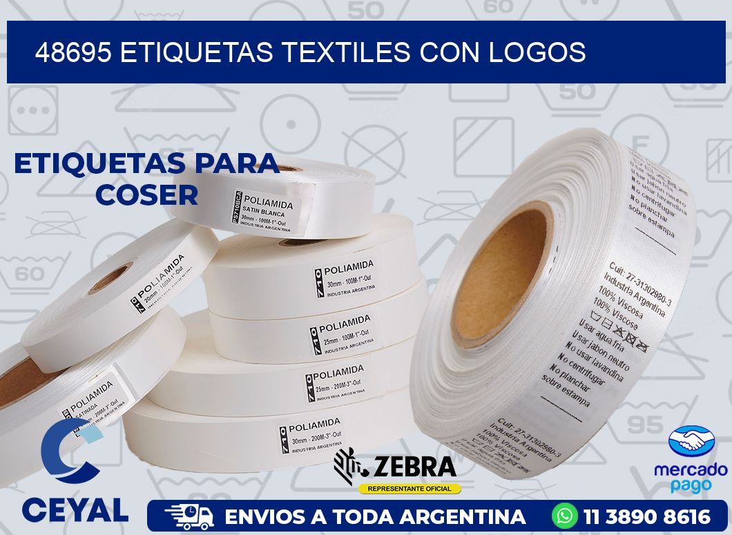 48695 ETIQUETAS TEXTILES CON LOGOS