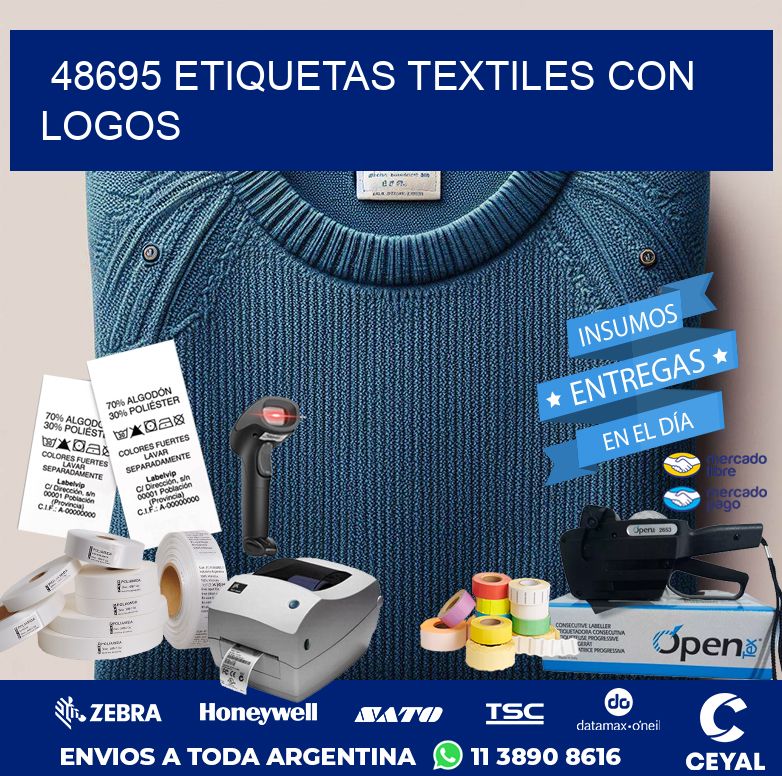 48695 ETIQUETAS TEXTILES CON LOGOS