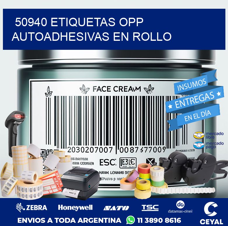50940 ETIQUETAS OPP AUTOADHESIVAS EN ROLLO