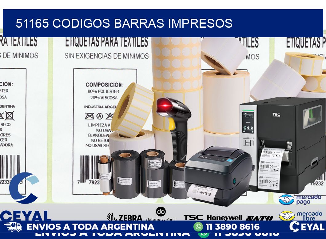51165 CODIGOS BARRAS IMPRESOS