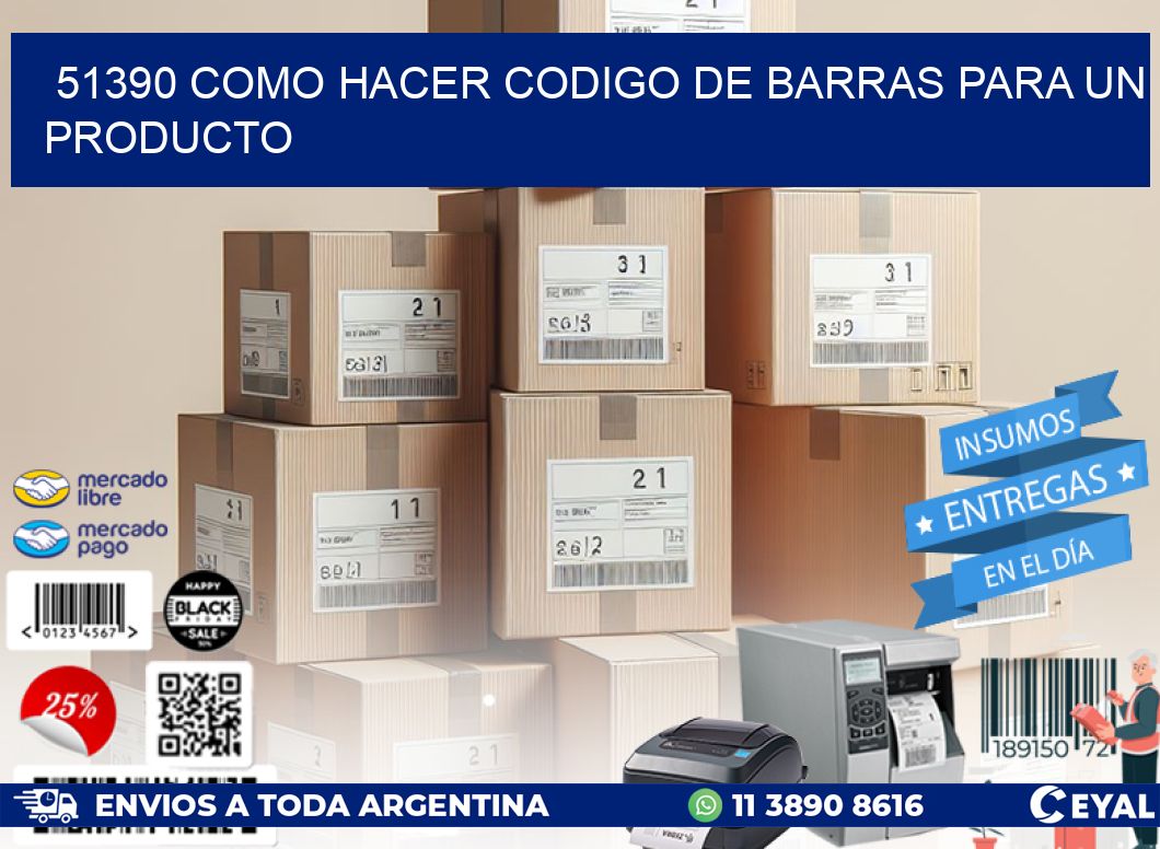 51390 como hacer codigo de barras para un producto