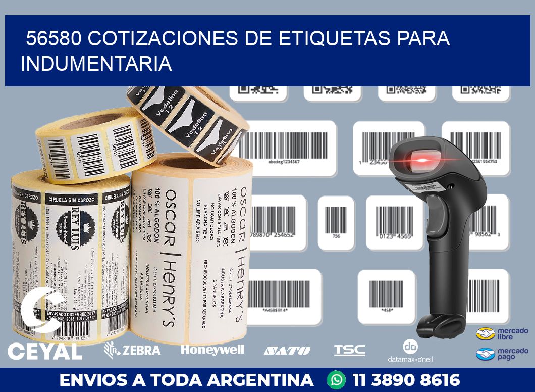 56580 COTIZACIONES DE ETIQUETAS PARA INDUMENTARIA