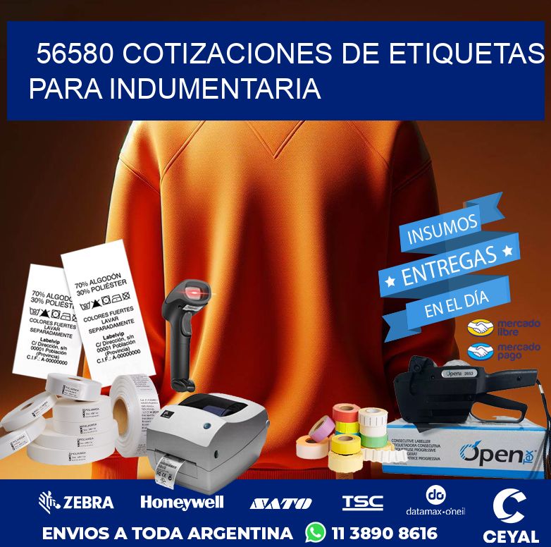 56580 COTIZACIONES DE ETIQUETAS PARA INDUMENTARIA