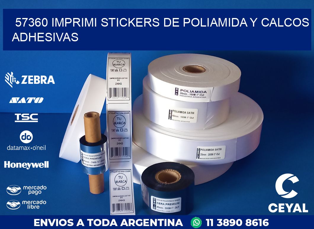 57360 IMPRIMI STICKERS DE POLIAMIDA Y CALCOS ADHESIVAS