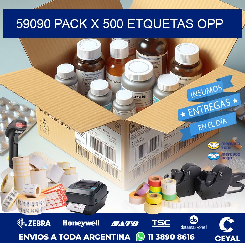 59090 PACK X 500 ETQUETAS OPP