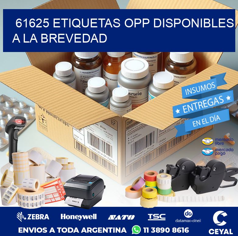 61625 ETIQUETAS OPP DISPONIBLES A LA BREVEDAD