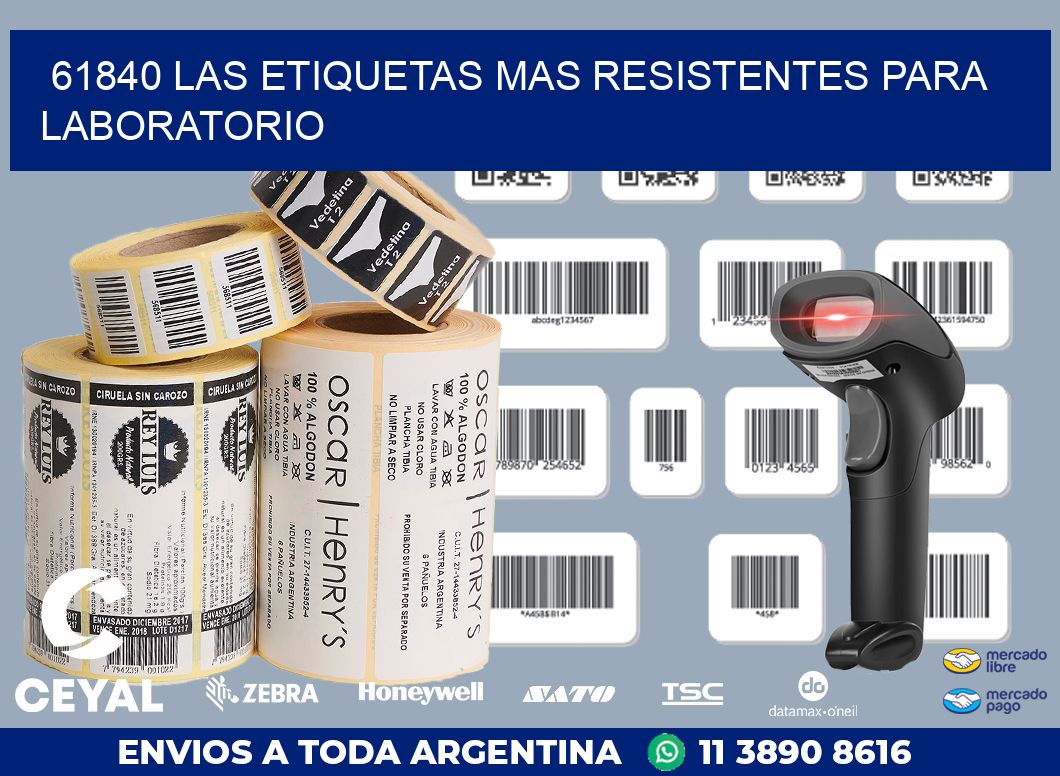 61840 LAS ETIQUETAS MAS RESISTENTES PARA LABORATORIO